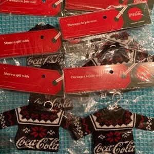 6 Coca Cola ornaments black
